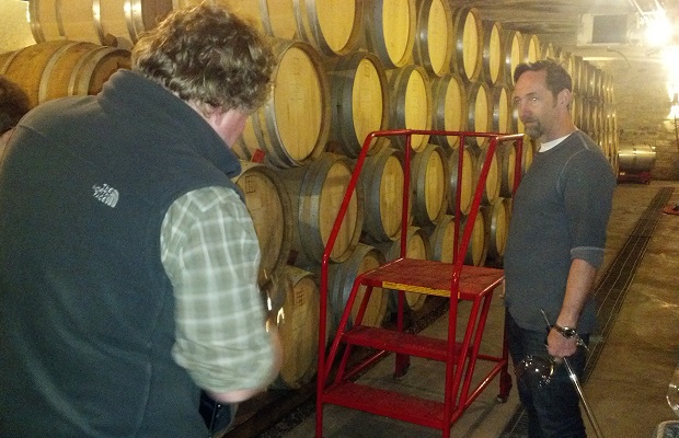 Norm Hardie and Paul Pender in the Tawse Barrel Cellar