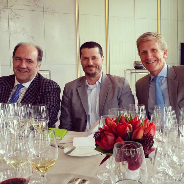 With Pablo Alvarez (#vegasicilia) and Laurent Drouhin (#josephdrouhin) at #fourseasonstoronto for #primumfamiliaevini Can there be a more visceral wine experience than tasting some of the world's greatest wine estates and all the while their principals just seem to only talk about history and family? Makes me think about parents, grandparents and children. About accomplishments, passing torches and smelling roses. Or something like that.